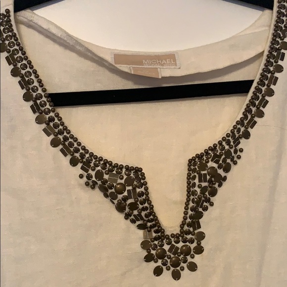 Michael Kors cream linen top - Picture 2 of 5